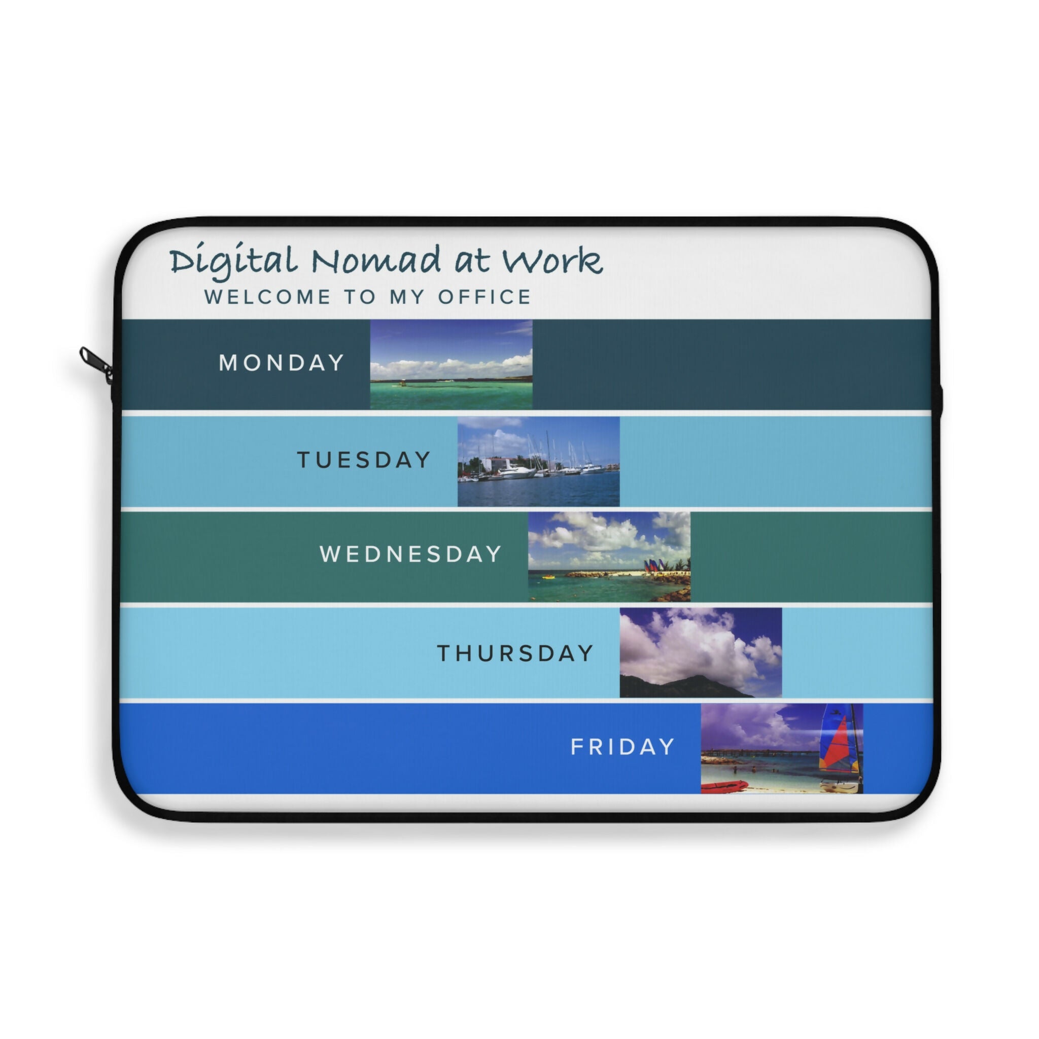 Digital Nomad Laptop Sleeve: Decorative Zippered Laptop Case