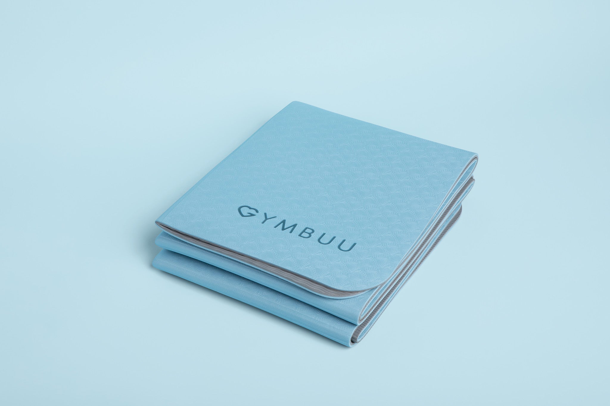 Pale Blue Revolution Dual Sided Folding Yoga Mat